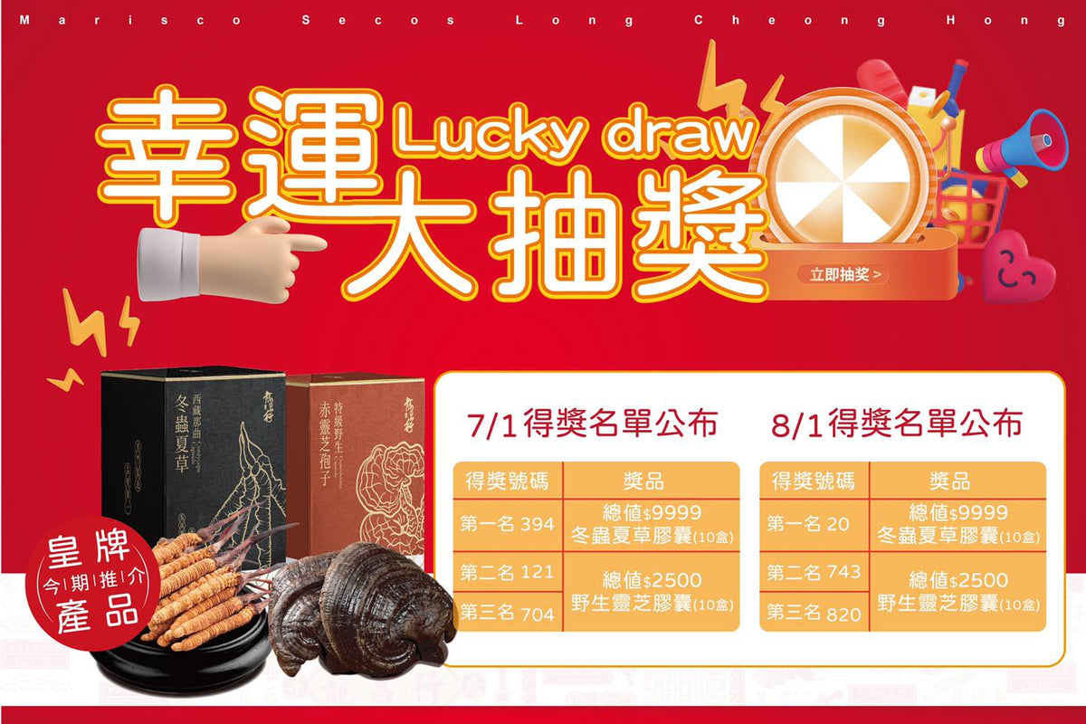 ????#龍昌行 8/1每月送大禮開奬啦!恭喜各位得主????!