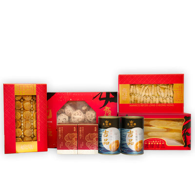 龍昌行 福袋G(花膠,花菇,元貝,花旗參,紅燒鮑X2,靈芝粉X2)