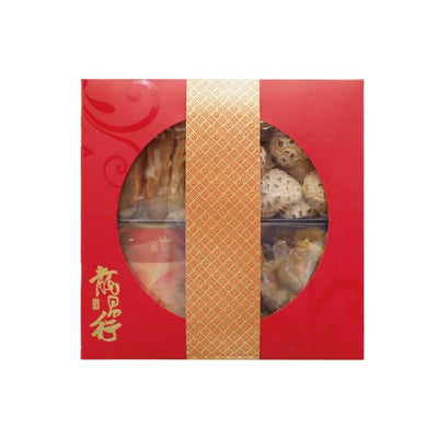 龍昌行 精選四拼海味禮盒B 鮑魚花菇花膠螺頭